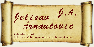Jelisav Arnautović vizit kartica